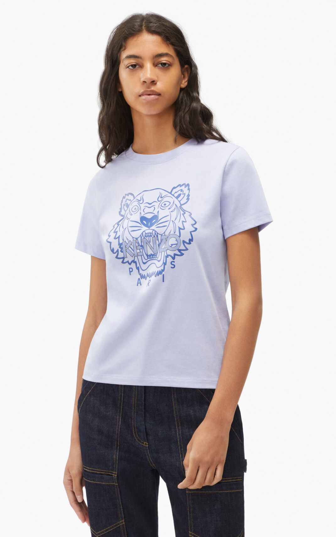 Kenzo The 冬 Capsule 虎 Tシャツ レディース ライト青 - NJYLSV632